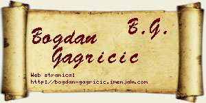 Bogdan Gagričić vizit kartica